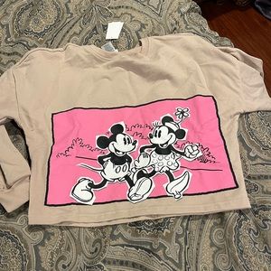 Mickey and Minnie vintage crop fit long sleeve
